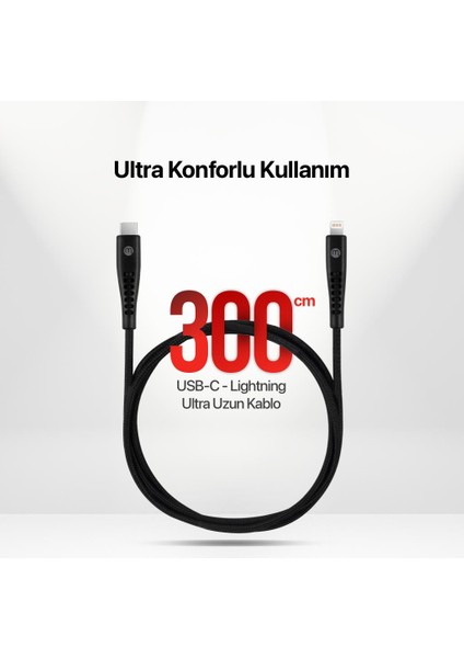 By Ttec Ekstra Dayanıklı Usb-C - iPhone Lightning 3A Şarj Kablosu 300CM fiyatları