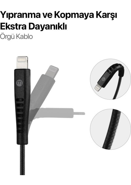 By Ttec Ekstra Dayanıklı Usb-C - iPhone Lightning 3A Şarj Kablosu 300CM fırsatları
