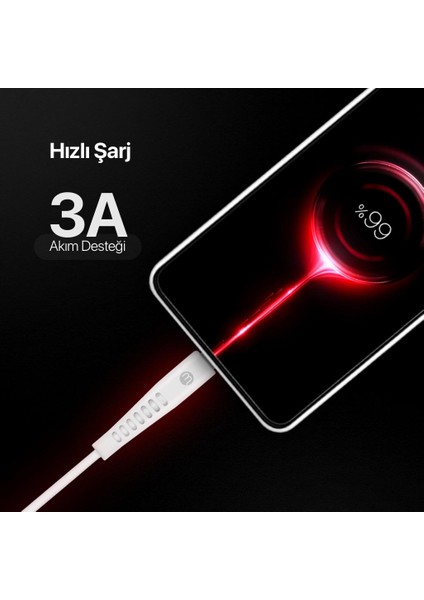 by ttec 3A/27W Hızlı Şarj Destekli Ekstra Dayanıklı 200cm USB-C -iPhone Lightning Şarj Kablosu