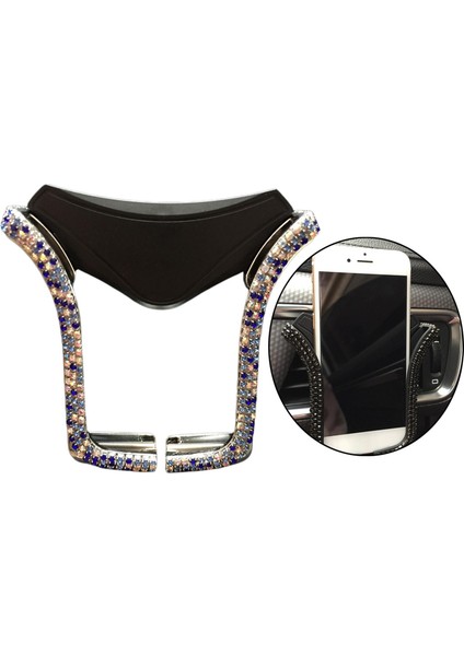 Şık Bling Araba Telefon Tutucu, Kristal Mavi ile Araba Hava Havalandırma Montaj Tutucu (Yurt Dışından) indirimleri