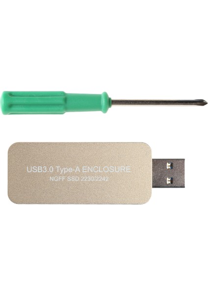 Alüminyum 22302242 M.2 B Anahtar SSD - Usb3.0 Harici Muhafaza Kılıfı Altın  (Yurt Dışından)