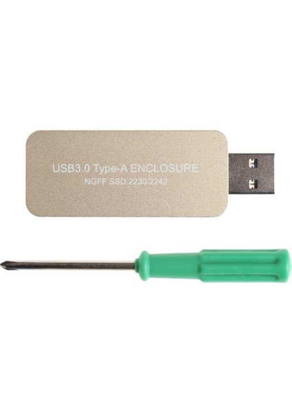 Alüminyum 22302242 M.2 B Anahtar SSD - Usb3.0 Harici Muhafaza Kılıfı Altın  (Yurt Dışından)