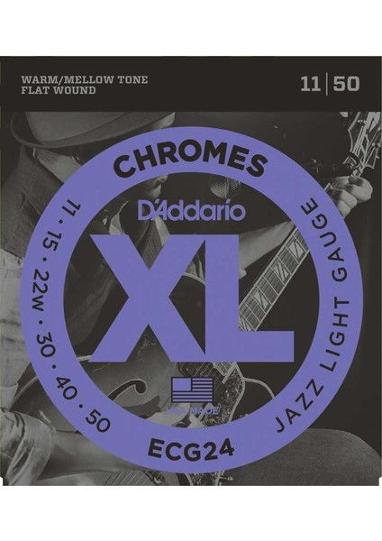 D’addario ECG24 Chromes Elektro Gitar Teli (11-50)