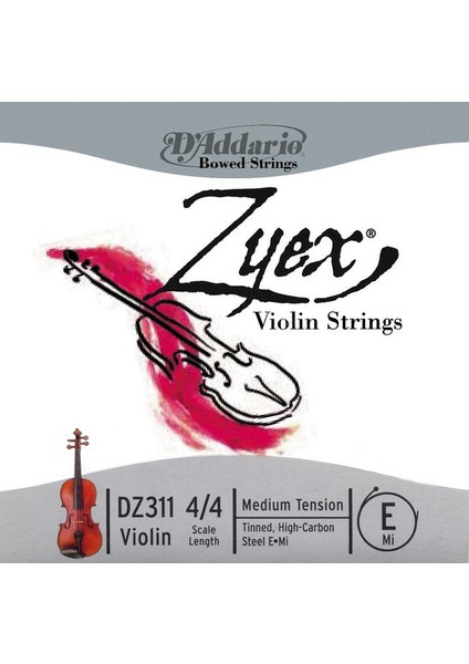 Daddarıo DZ311 Keman Teli Sgl Vln Zyex E Mi Med 44