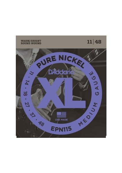 D’addario EPN115 Pure Nickel Elektro Gitar Teli (11-48)