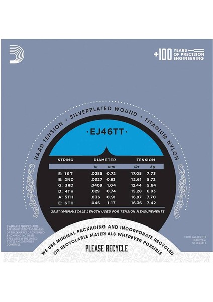 D’addario EJ46FF Pro-Arte Carbon Hard Tension Klasik Gitar Teli fiyatları