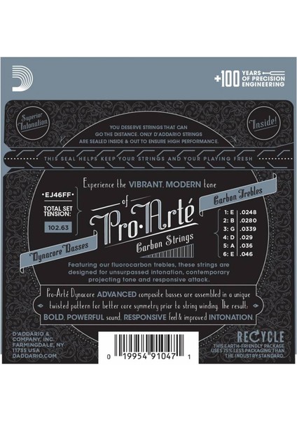 D’addario EJ46FF Pro-Arte Carbon Hard Tension Klasik Gitar Teli modelleri