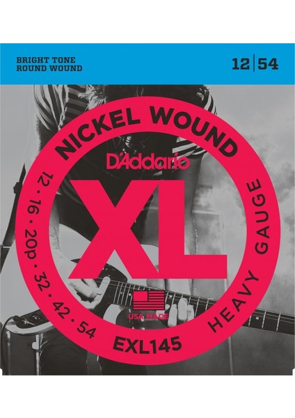 D’addario EXL145 Elektro Gitar Teli (12-54)