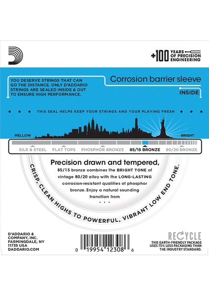 Akustik Gitar Tel Seti, 85/15 Bronze, Lıght Gauge ( fiyatları