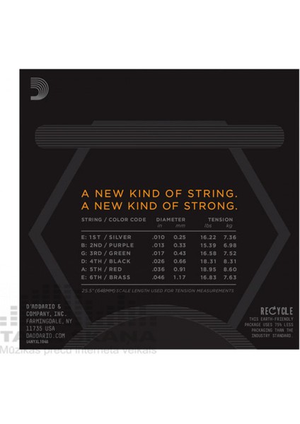 D’addario NYXL1046 Nickel Wound Elektro Gitar Teli (10-46) modelleri