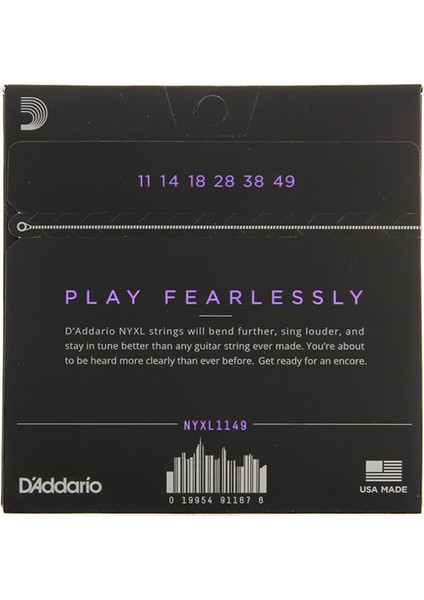 D’addario NYXL1149 Nikel Wound Elektro Gitar Teli (11-49) fiyatları