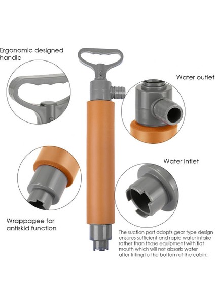 1 Adet Kayık El Sintine Pompası Yüzer Için Turuncu Su Pompası (Yurt Dışından)
