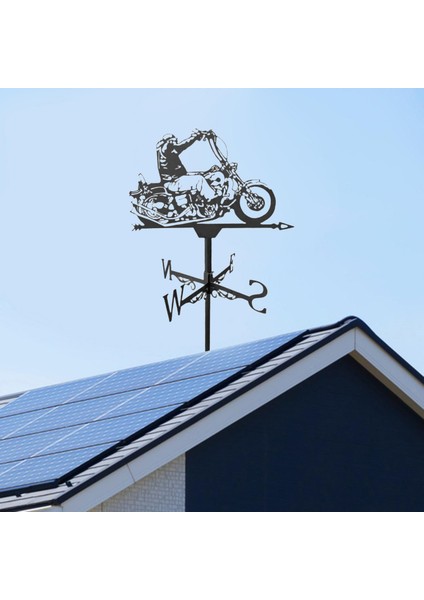 Dayanıklı Weathervan Pratik Çiftlik Sahne Bahçe Çatı Dekor Motosiklet (Yurt Dışından) modelleri