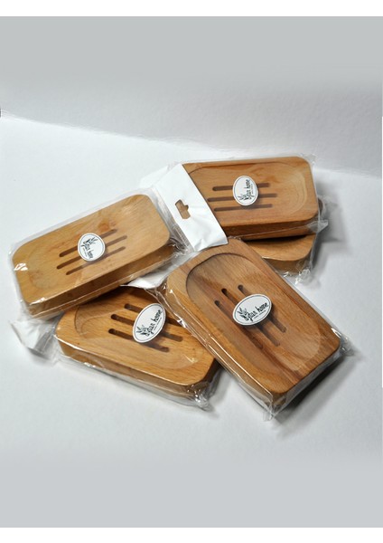 Keçi Sütlü Ballı Kabak Lifli Sabun + Bambu Katı Sabunluk (Doğal Ahşap) 2'li Set