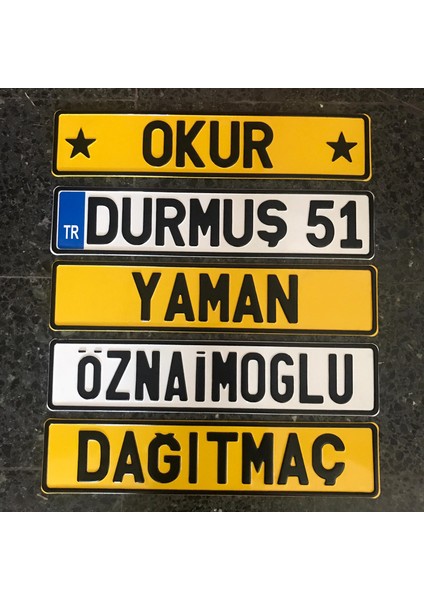 Temiz Iş Plaka, Dekor Plaka,isim Yazılı Plaka, Süs Plakası, Oto Plaka, Isme Özel Plaka, Araba Plakası
