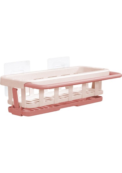 Lavabo Depolama Rafı Sabun Tutucu Havlu Tutucu Bulaşık Kumaş Askı Banyo Pembe (Yurt Dışından)