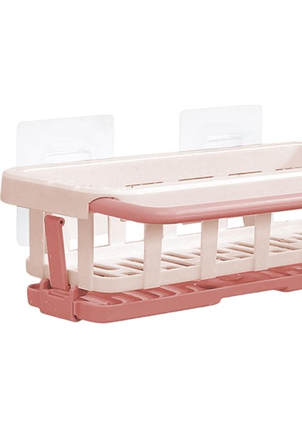 Lavabo Depolama Rafı Sabun Tutucu Havlu Tutucu Bulaşık Kumaş Askı Banyo Pembe (Yurt Dışından)
