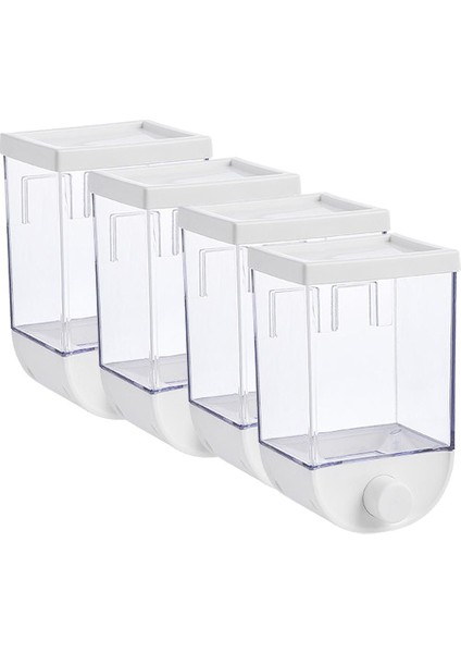 4x 1000ML Mutfak Duvarı Monte Gıda Depolama Konteyneri Kutusu (Yurt Dışından)