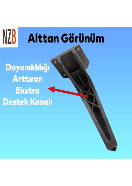 Lüks Mobilya Kanepe Sehpa Tv Ünitesi Koltuk Ayağı 23 cm Siyah Baza Ayak fırsatları