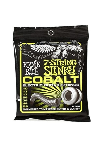 Ernie Ball P02728 Cobalt (7 Telli) Slinky Regular Elektro Gitar Teli