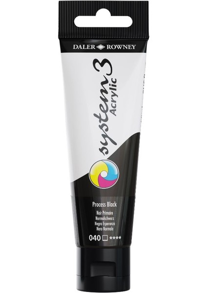 System 3 Akrilik Boya 150ML 040 Process Black