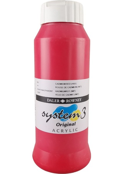 System 3 Akrilik Boya 1000ML 503 Cadmium Red Hue