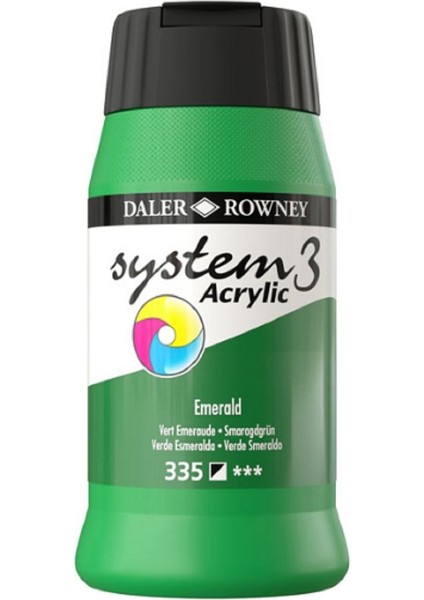 System 3 Akrilik Boya 500ML 335 Emerald