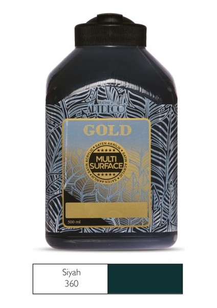 Gold Multi Surface Akrilik Boya 500 Ml. 360 Siyah