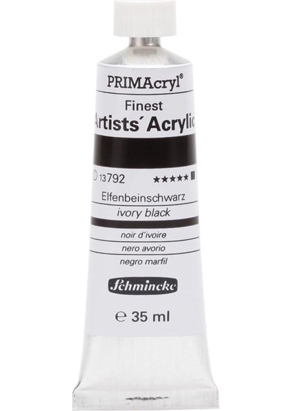 Artist Akrilik Boya - Ivory Black - 35ML - Seri 1