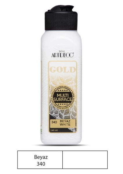 Gold Multi Surface Akrilik Boya 140 Ml. 340 Beyaz