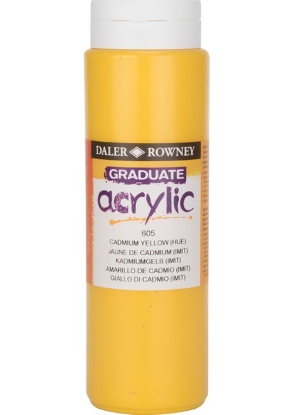Graduate Akrilik Boya 500ML N:605 Cadmium Yellow Hue