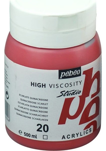 Studio Akrilik Boya 500ML N:20 Quinacridone Scarlet