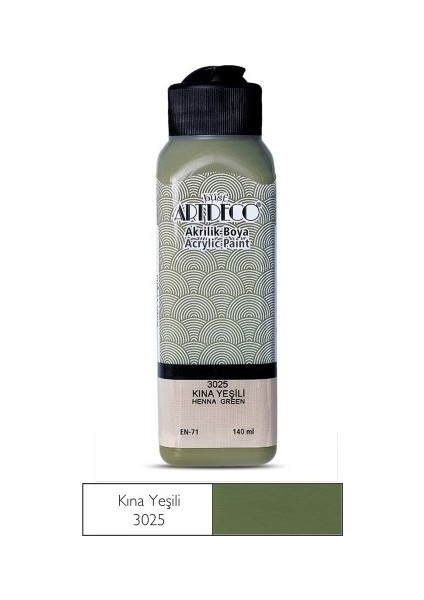 Kına Yeşili Yeni Formül Akrilik Boya 140 ml