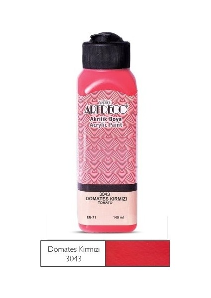 Domates Kırmızı Yeni Formül Akrilik Boya 140 ml