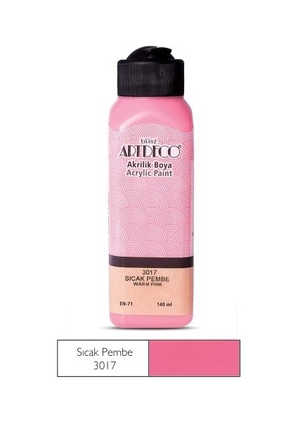 Sıcak Pembe Yeni Formül Akrilik Boya 140 ml
