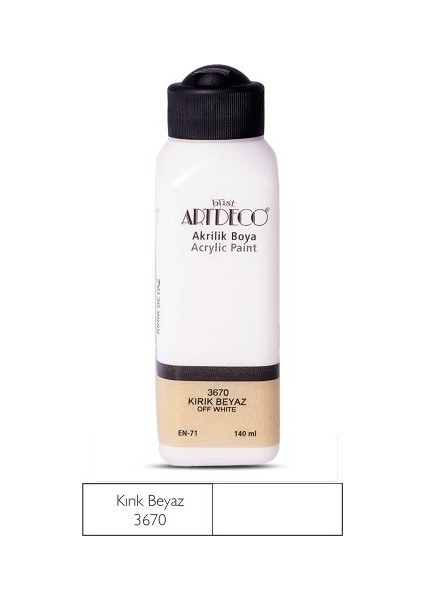 Kırık Beyaz Yeni Formül Akrilik Boya 140 ml