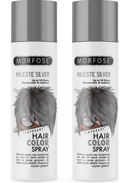 Mech 24 Saate Kadar Etkili Gri Renkli Saç Spreyi Majestic Silver 150 ml 2 Adet