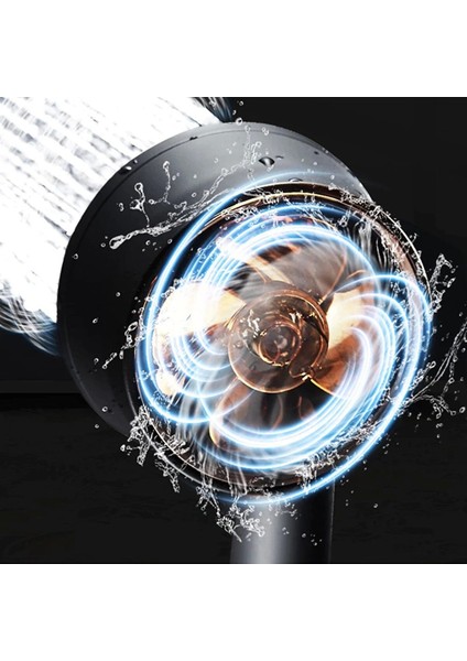 Turbo Fan Pervaneli 5 Fonksiyonlu Siyah Duş Başlığı El Duşu fiyatları