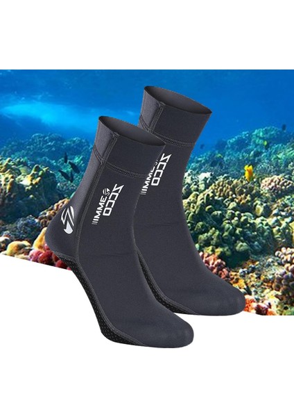 Neopren Dalış Wetsuit Sörf Şnorkelli Çoraplar Gri S (Yurt Dışından)