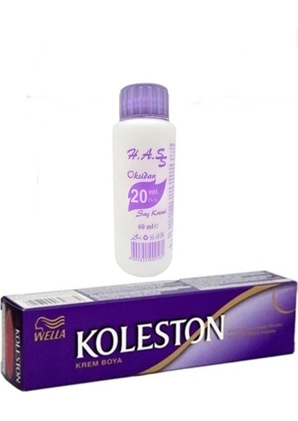 Koleston Tüp Saç Boyası 4.77 Kadife Kahve+ Oksidan 20 Volüm 60 ml