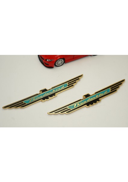 Ford Thunderbird Yeni Nesil Çamurluk Yanı 3m 3D Krom Metal Logo Amblem Seti modelleri