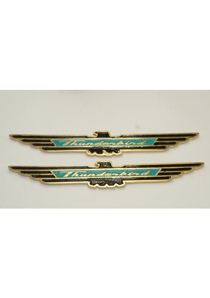 Ford Thunderbird Yeni Nesil Çamurluk Yanı 3m 3D Krom Metal Logo Amblem Seti fırsatları
