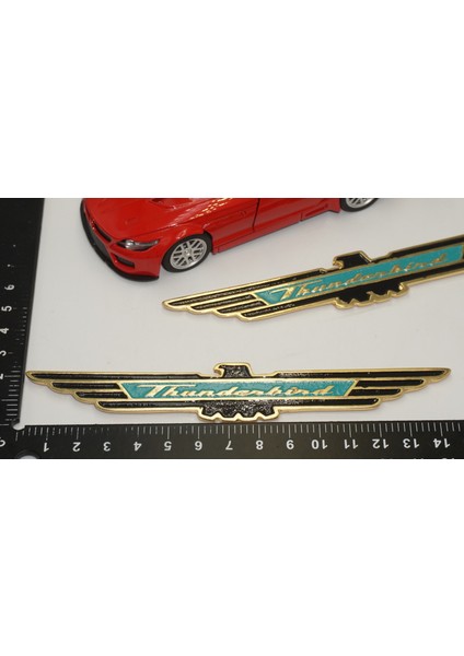 Ford Thunderbird Yeni Nesil Çamurluk Yanı 3m 3D Krom Metal Logo Amblem Seti indirimleri