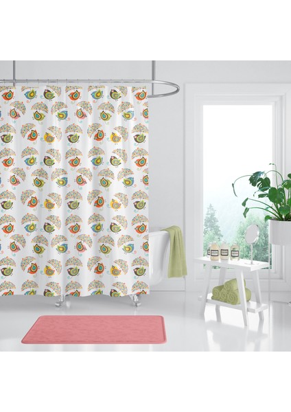 Duş Perdesi Seti, 12 Adet C Halkalı Banyo Perdesi-Banyo Duş Perdeleri-Banyo Aksesuarları fiyatları