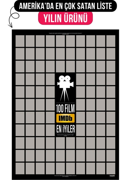 Imdb Top 100 Kazıkazan Film Posteri, Kazınabilir Poster, En Iyi 100 Film Kolay Kazıma Yeni Versiyon