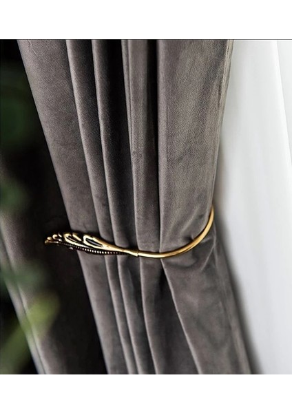 Fon Perde Kadife Gramajlı Pilesiz Düz Dikim