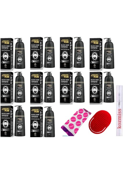 Soffto Plus Siyah Şampuan 350 ml 10 Adet + Hediyeler