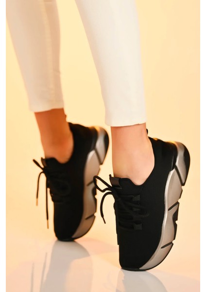 - Günlük Kadın Sneaker Bağcıklı Triko Esnek Hafif ve Kalın Taban Yürüyüş Spor Ayakkabı modelleri
