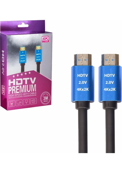 Hdmı Kablo Altın Uçlu 4K Ultra Hd