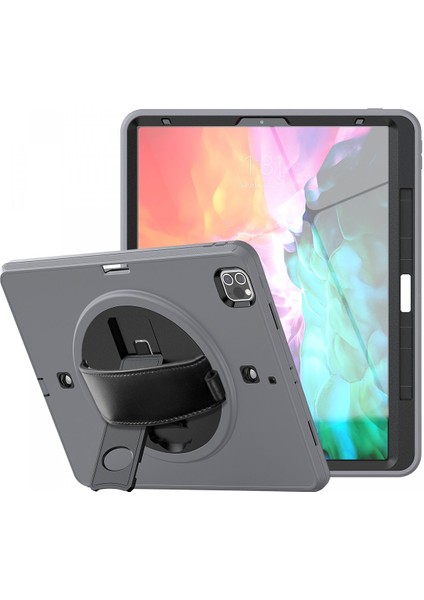 Apple Ipad Pro 11 Inç 2021 / 2022 M1-M2 Kılıf Kalem Bölmeli Tank Boyun Askılı Kapak